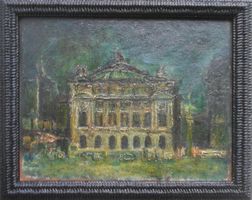 L`Opera Garnier Paris um 1925/1930 Oelbild Impressionismus